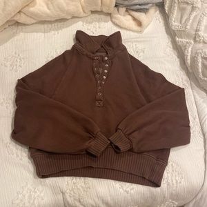 aerie quarter snap sweatshirt